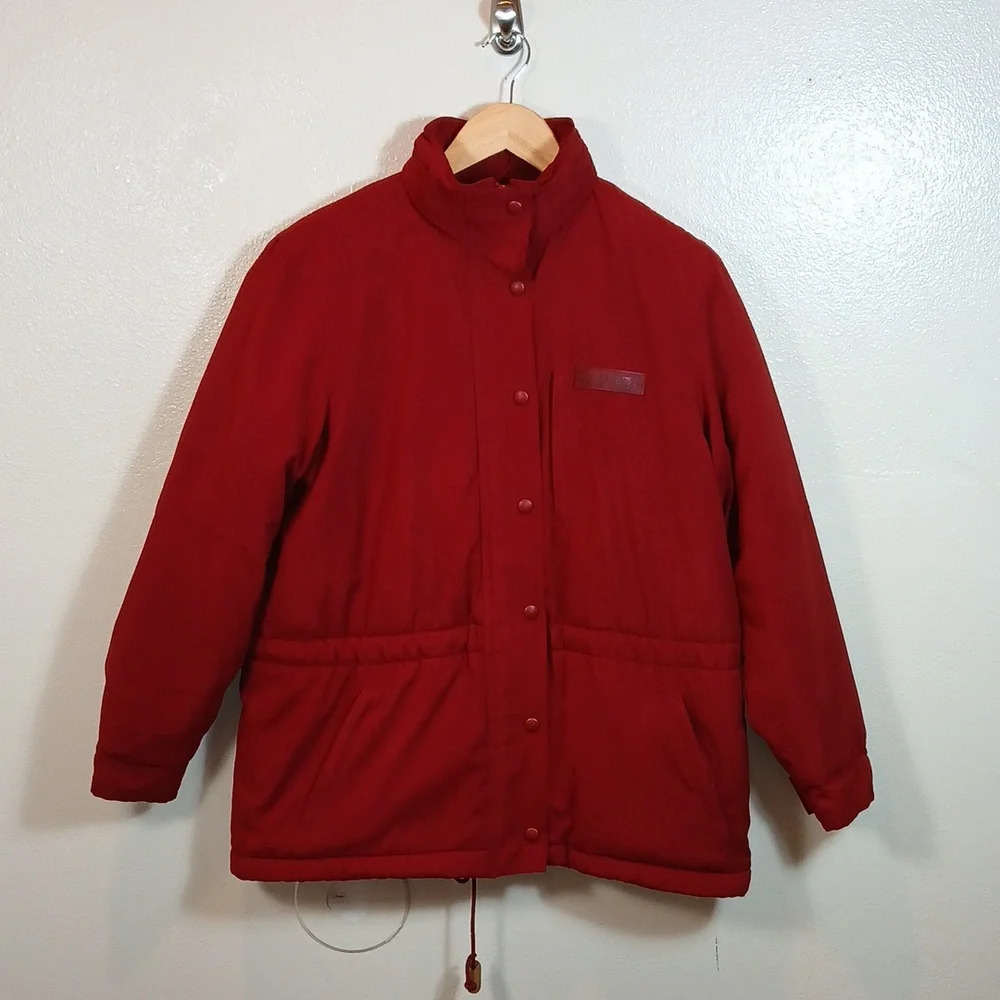 Ralph Lauren Women's Puffy Fleece Lined jacket Packable Hood in red size M/P - Picture 2 of 13